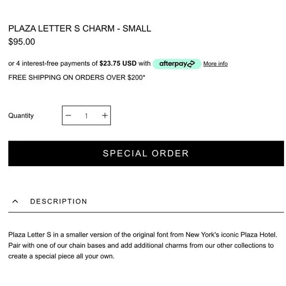 NWT Lulu Frost Plaza Bond Chain Plaza Letter S Charm Daisy Enamel Charm … - Picture 12 of 12